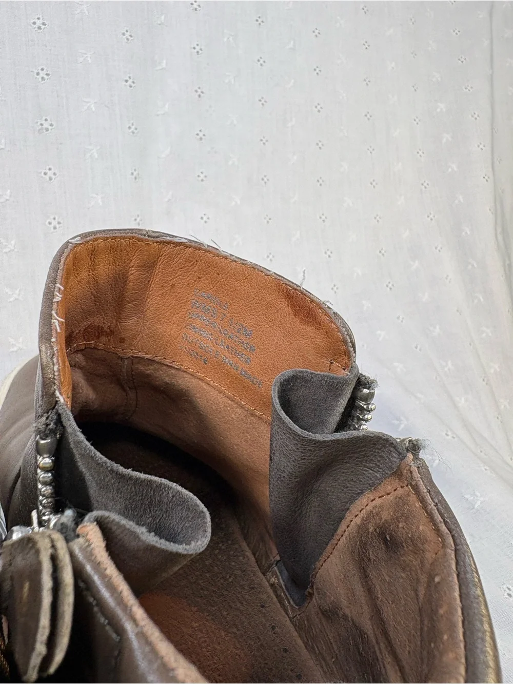gentle souls Brown Leather Chukka Boots with Side Zip
